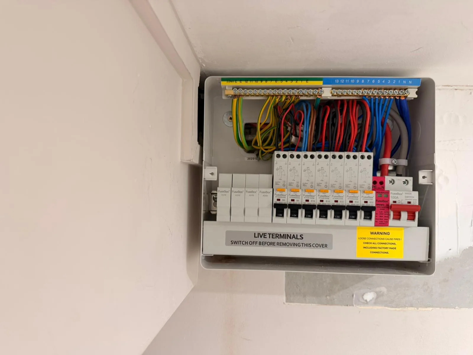 Consumer unit mid-inspection during an EICR by Lilliput Electrical in Bournemouth